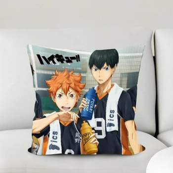 

Oct. Home Textile Haikyu!! Anime Shoyo Hinata & Tobio Kageyama 60*60CM Square Pillow Case PillowCases #40439