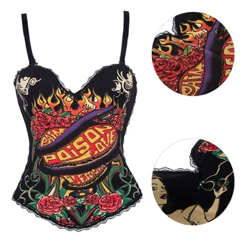 

New Vintage Corset Tops for Women Bustier Corset Lingerie Sexy Corselet Overbust Shapewear