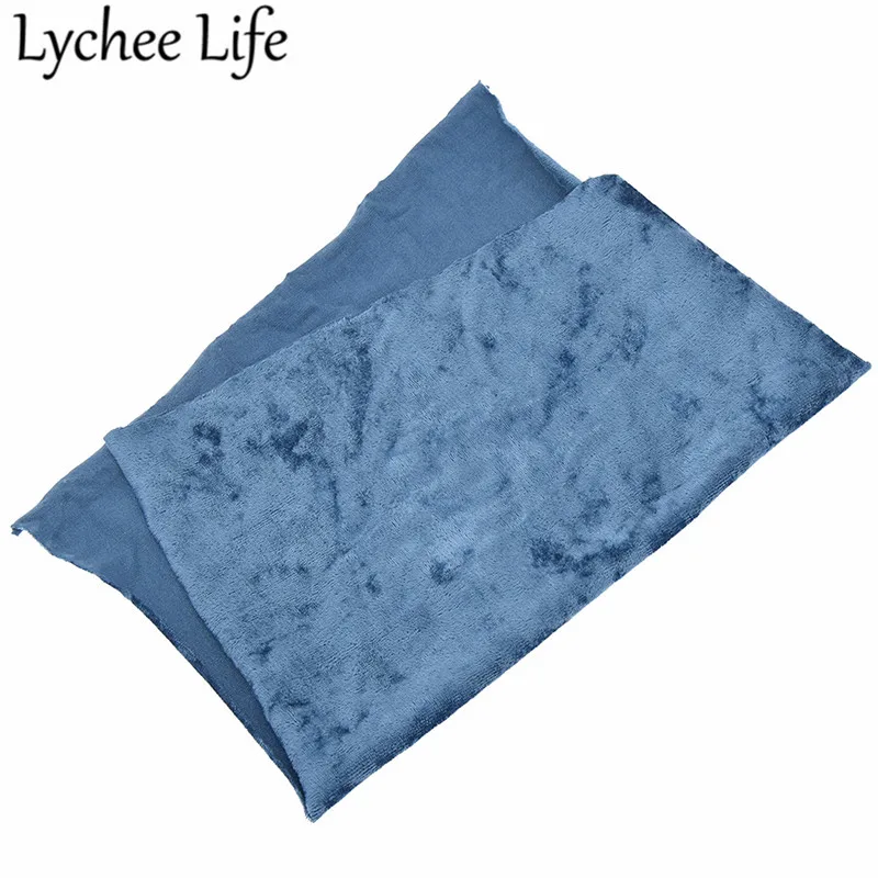 Lychee Life A4 полиэстер спандекс бархатная ткань 29x21 см красочная гибкая ткань DIY Швейные аксессуары ручной работы поставки