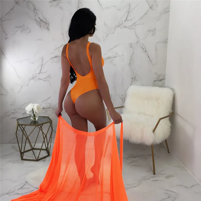 Beachwear 2 Piece Dress Set Women Sleeveless Bodysuit and Sexy See Through Mesh Maxi Skirt Set Summer Beach Dresses Outfits 2018 Women's Sets