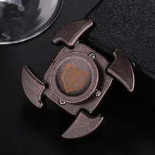 Четверка смешанный ручной Спиннер кольцо EDC металл латунь нержавеющая сталь Спиннер для аутизма СДВГ против стресса успокаивающий взрослые игрушки