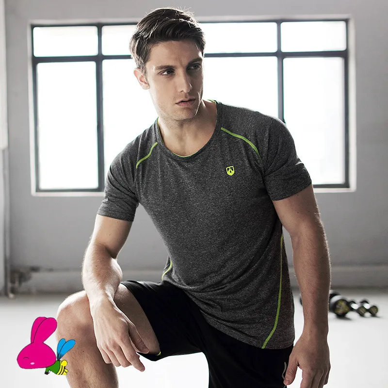 

NEW Design Men's Sports Short Sleeve Running T-shirts Dry Fit T shirt Men Fitness Tees&Tops Slim Fit Sportwear Jerseys