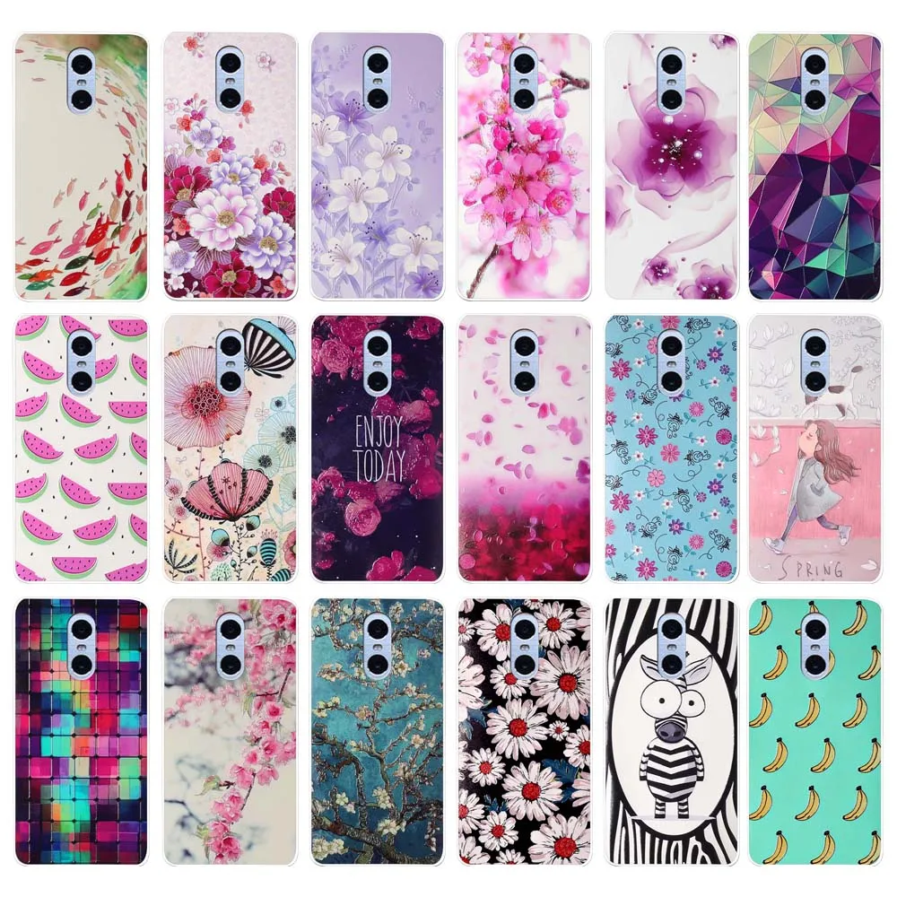 

Phone Case for Xiaomi Redmi Note 4 Soft Silicone 3D relief Print Cover for redmi note 4 pro Coque Bags For xiomi redmi note 4