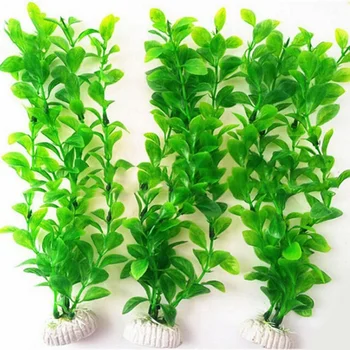 10PCS/Set 25CM Plastic Aquarium Artificial Plants Decorative Fish Tank Decorations Plants Water Grass Decor Landscape Decoration