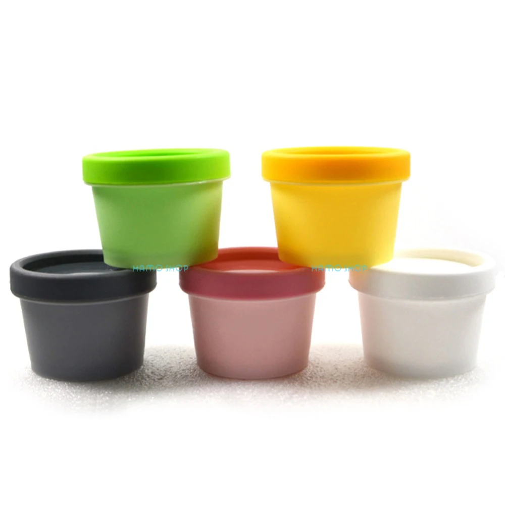 

5pcs 50g Mix 5 Colors Travel Plastic Bottle Facial Mask Cosmetic Cream Containers Split Charging Jars