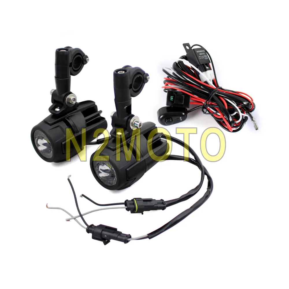 For BMW R1200 GS Motorcycle LED Spotlight Headlight Grill Guard Driving Fog Light Wiring Harness Kit for F800GS Versys KTM 12 16-in Covers & Ornamental ...