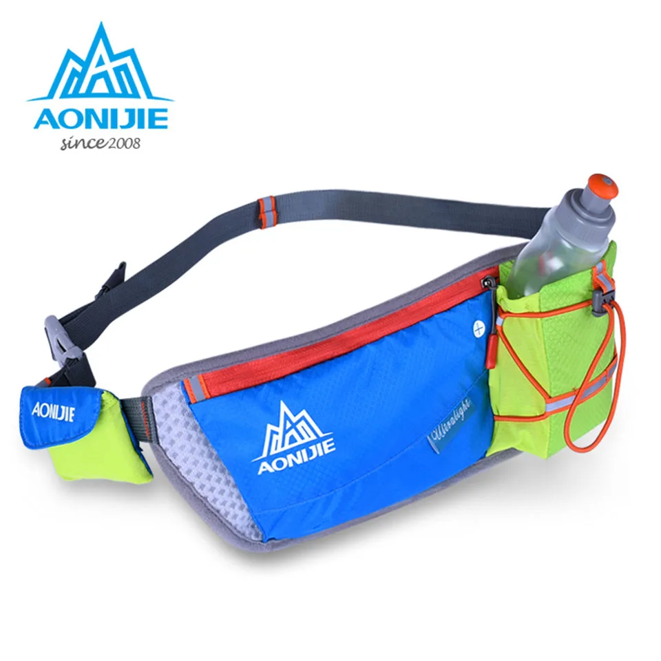 

AONIJIE Running Waist Bag Outdoor Handy Sports Hiking Racing Fitness Lightweight Hydration Belt Water Bottle Hip Bag