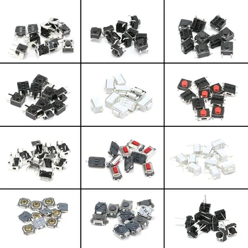 

120pcs 12 types SMD Assortment Kit Momentary Tact Tactile Push Button Switch Sets Life 100000 times High Quality