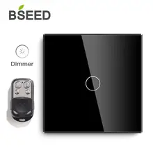 Bseed 1 банда 2 способ сенсорный диммер с дистанционным управлением Черный Диммируемый Переключатель ЕС Великобритания