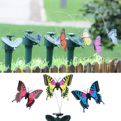 Солнечные садовые украшения вибрационная бабочка Колибри # EW