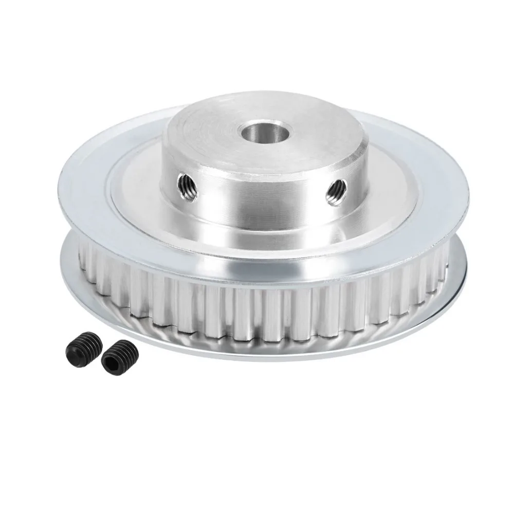

UXCELL New Aluminum XL 40 Teeth 10mm Belt 8mm Bore Timing Belt Pulley Flange Synchronous Wheel for 3D Printer CNC