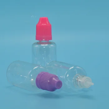 

1500set NEW 100% PET 30ML Plastic Dropper Bottle Squeezable Liquid Dropper Childproof Cap for Electronic Cigarette Clear Juice