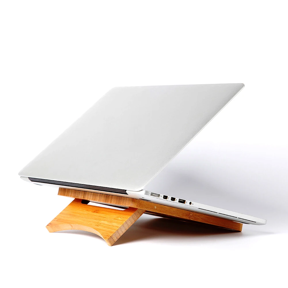  11 to 15.6 inch Laptop Wood Rack Minimalist Desktop Stand Notebook Add Height Foldable Bracket for 