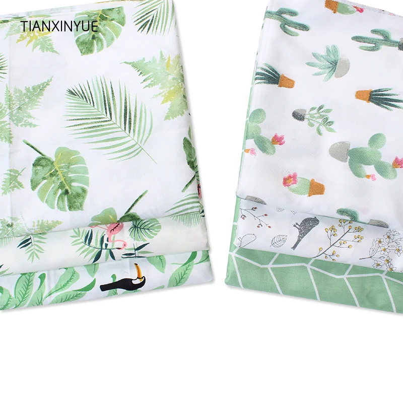 

TIANXINYUE Cotton fabric Banana leaf fabric twill meter fabric DIY bedding cloth Sewing patchwork quilting fabric