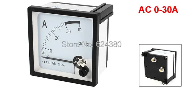 

AC 0-30A 1A 2A 3A 5A 10A 15A 20A 30A 50A Analog Ammeter Panel AMP Current Meter Gauge SQ72 Pointer AC ammeter