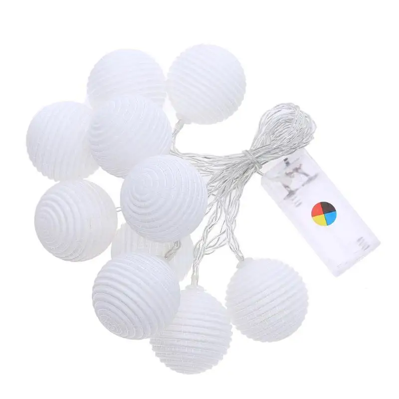 

2.5m 10 LED Colorful Rattan Ball String Fairy Light Holiday Lighting For Christmas Xmas Wedding Party Decoration Battery Operate