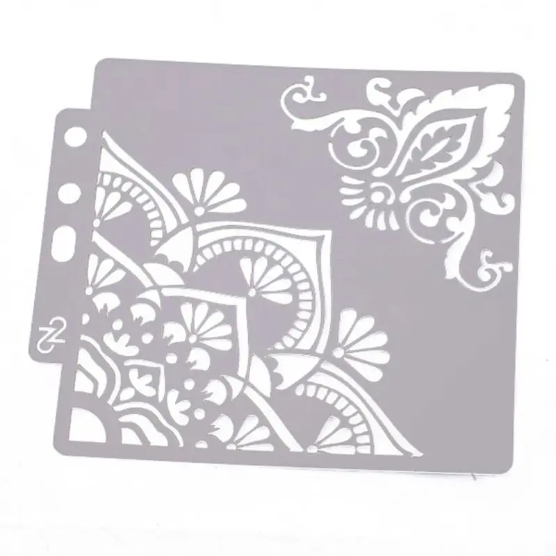 

Flower Corner Stencils Template Painting Scrapbooking Embossing Stamping Album Card DIY
