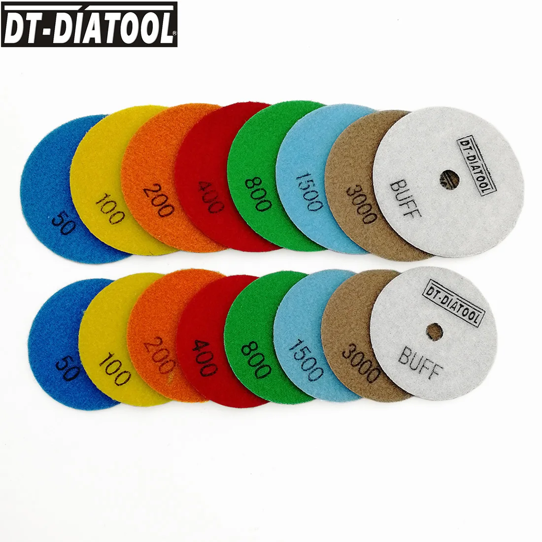DT-DIATOOL 8 шт./компл. " /4" сухой алмазный Полировочный диск колодки шлифовальные диски для Гранит Мрамор бетонного камня шлифовальные диски ручной инструмент