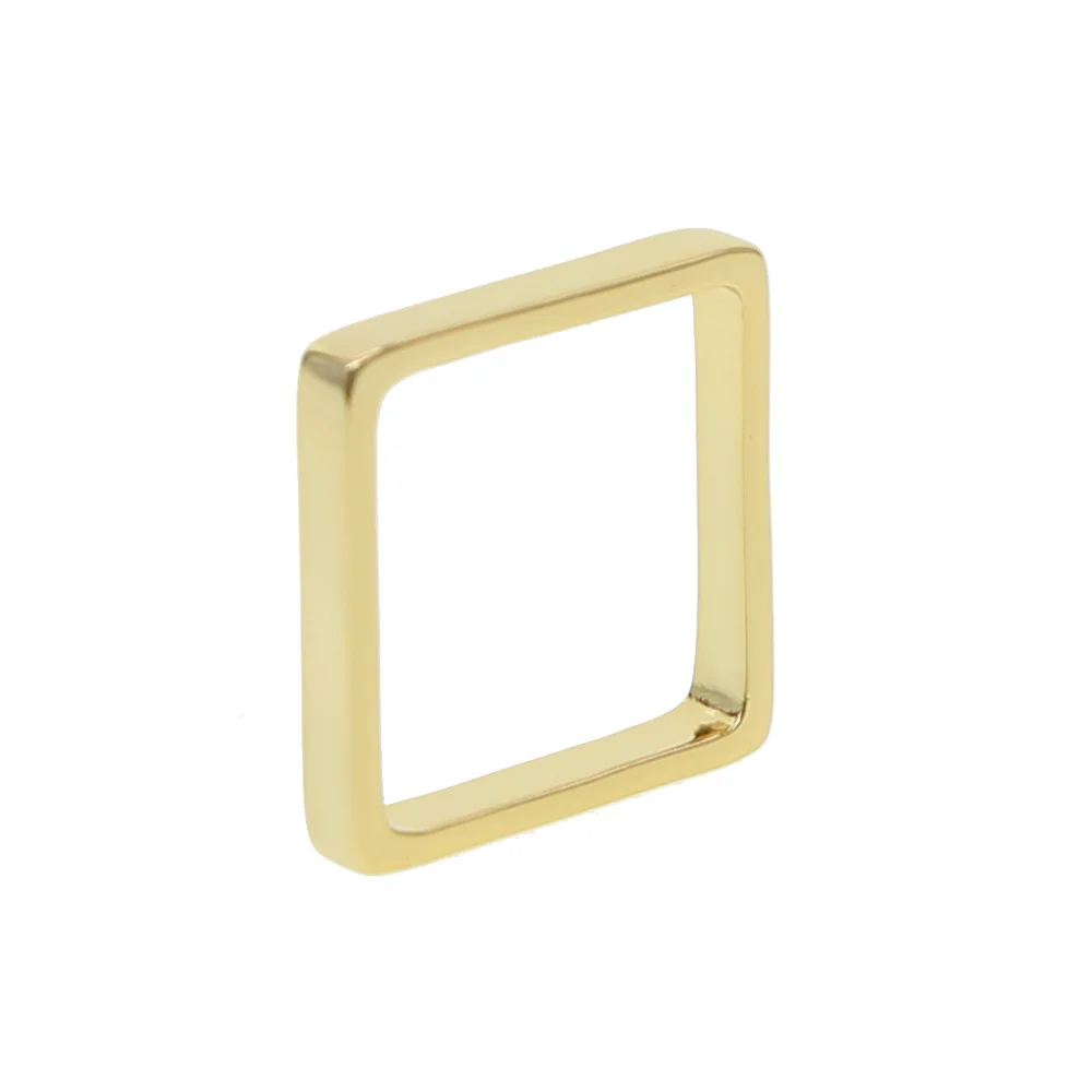 Дизайн Геометрическая квадратная полоса полированное Золотое заполненное женское модное уникальное квадратное кольцо золотого цвета Минимальное