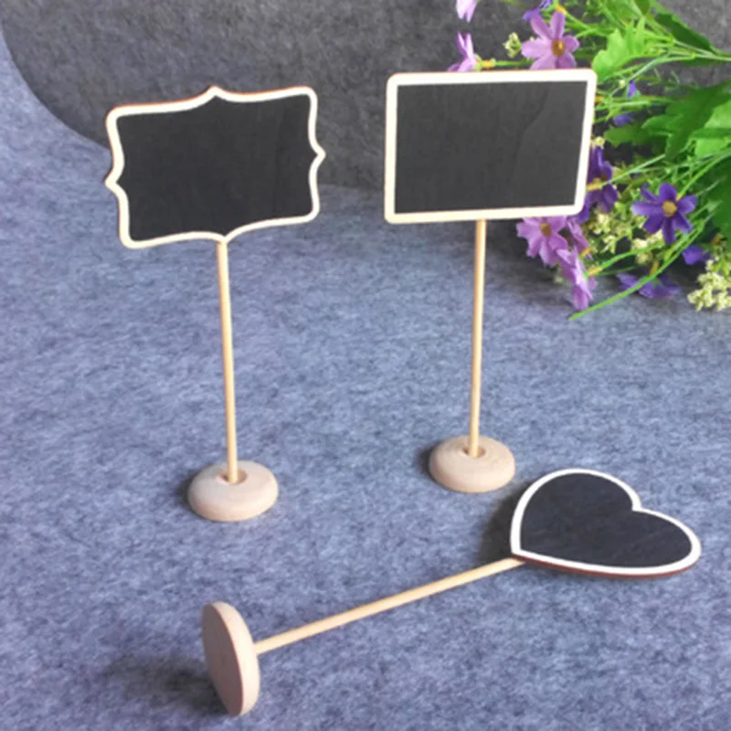 

1PC Mini Small Wooden Chalk Blackboard Wedding Kitchen Restaurant Signs Chalkboard Writing Notice Message Paint Wood Board A
