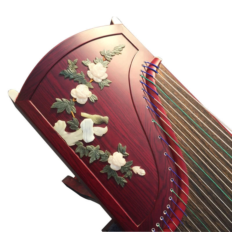 GuZheng корпус из красного дерева рельефный принт профессиональный уровень