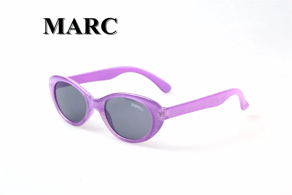 MARC UV400 солнцезащитные очки пурпурного цвета для девочек Овальный Обёрточная