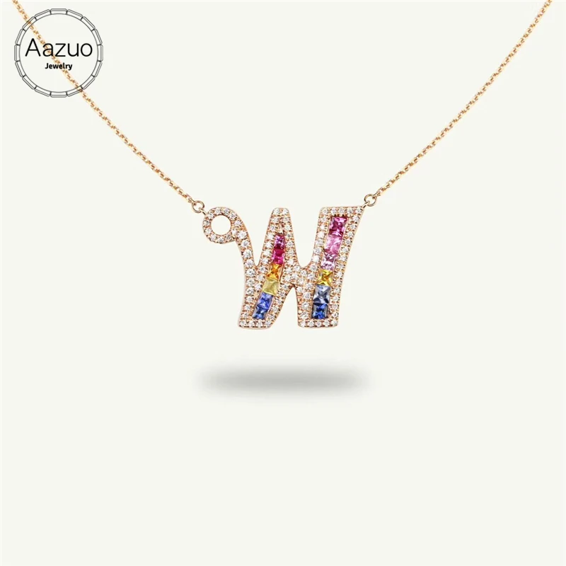 Aazuo 18 K розовое золото натуральный цветной драгоценный камень настоящий