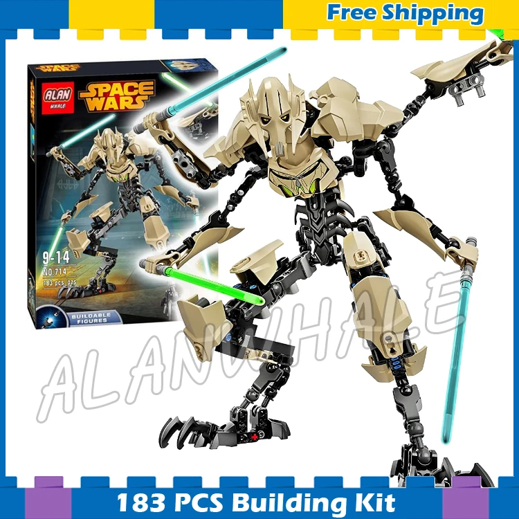 

183PCS New Space Wars 714 General Grevious Model Building Blocks Toy Set Kids Bricks Kits Compatible With Lego