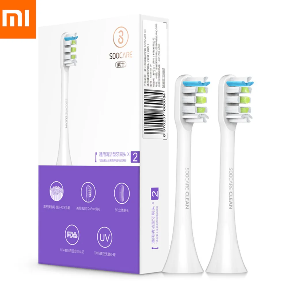 Original Xiaomi Soocare X3 2PCS SOOCAS Replacement Electric Toothbrush Head For SOOCAS / Xiaomi Mijia SOOCARE X3 Brush Head 2018 Original Xiaomi Soocare X3 2PCS SOOCAS Replacement Electric Toothbrush Head For SOOCAS / Xiaomi Mijia SOOCARE X3 Brush Head 2018