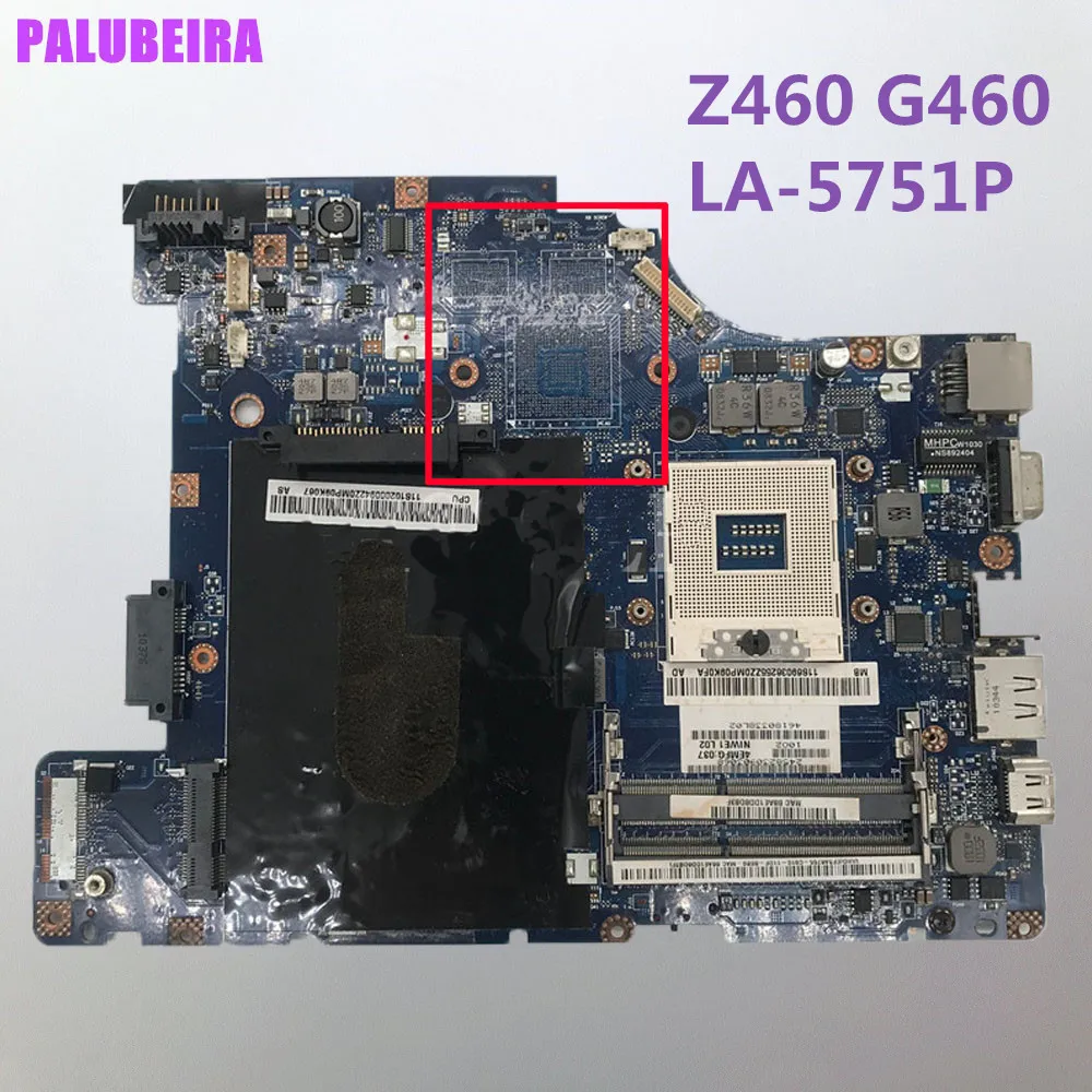 PALUBEIRA оригинальная материнская плата для ноутбука lenovo G460 Z460 G460 Z460 HM55 NIWE1 LA-5751P протестирована хорошая
