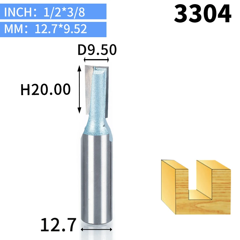 HUHAO 1 шт. 1/" 1/4" хвостовик для очистки нижней части фрезы промышленного класса фрезы для дерева режущие инструменты Деревообрабатывающие инструменты - Длина режущей кромки: 3304