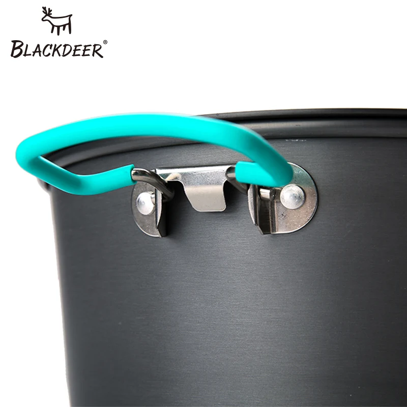 BLACKDEER acampar al aire libre Durable utensilios de cocina olla cocina Picnic Pan Camping Picnic vajilla sopa olla de arroz de aluminio anodizado de 3 L