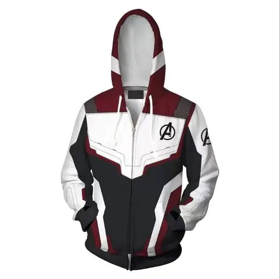 Avengers Endgame Quantum Realm Sweatshirt Jacket Advanced Tech Hooded Sweatsuit Costume Fancy Dress Superhero Iron Man 2019 New