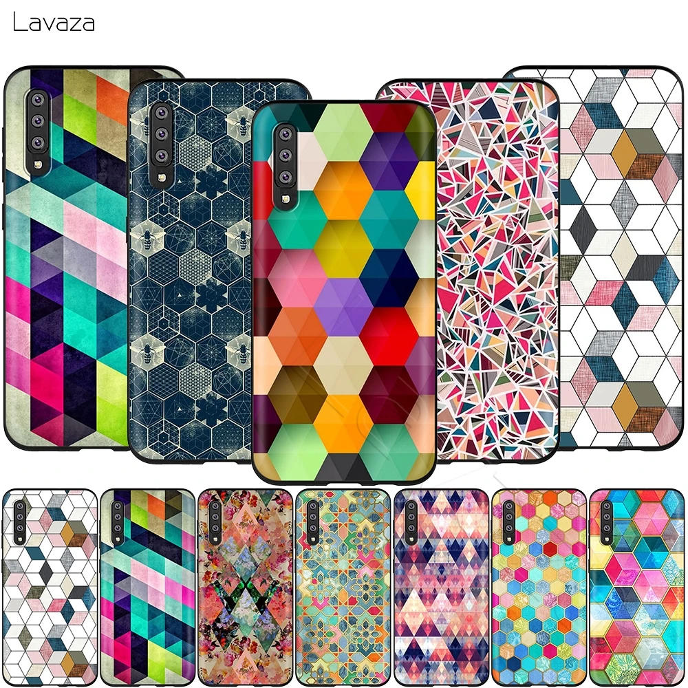 

Lavaza Crystal Bohemian Honeycomb Cubes Case for Samsung Galaxy Note 10 Plus A10 A30 A40 A50 A70 M20 A20 A20S A10S A30S A50S