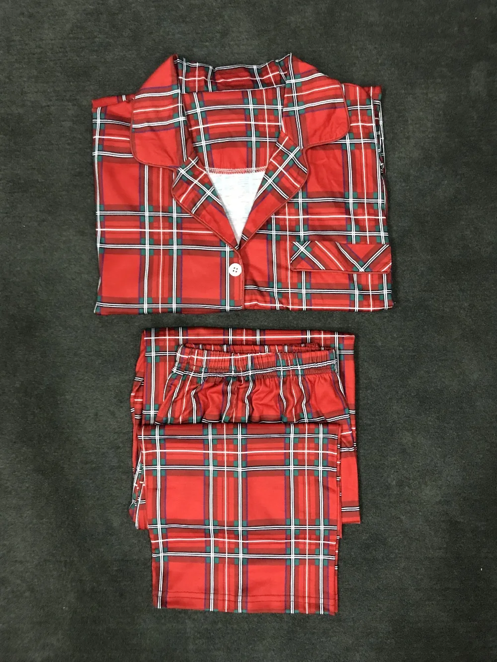 Family Matching Christmas Pajamas Plaid Mother Daughter Family Matching Sleepwear Clothes Family Look X-mas Nightwear