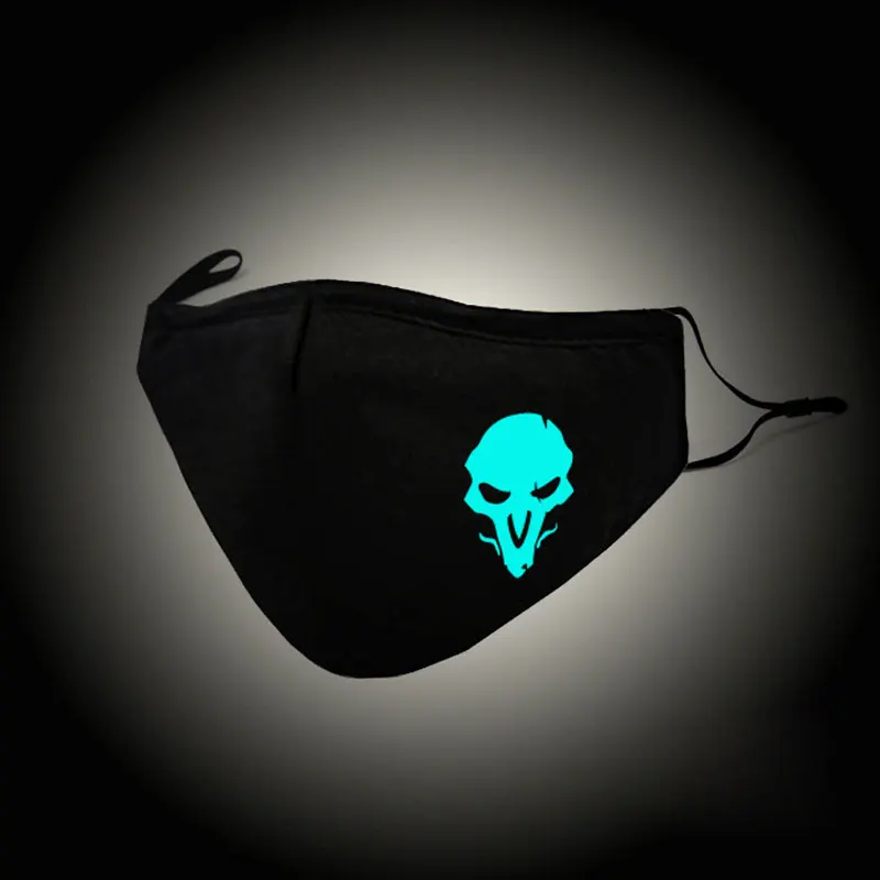 Модная маска для рта Gengar Reaper череп отбеливатель марля маска для лица Хэллоуин косплей Анти РМ2. 5 Пылезащитный фильтр муфельный респиратор - Цвет: Reaper PM Style