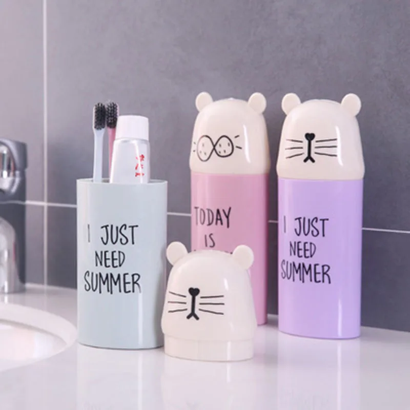 

Portable travel Cartoon Mouthwash Cup Outdoor Sports Travel Mouthwash Cup with Lid Brushing Teeth Toothpaste Cups