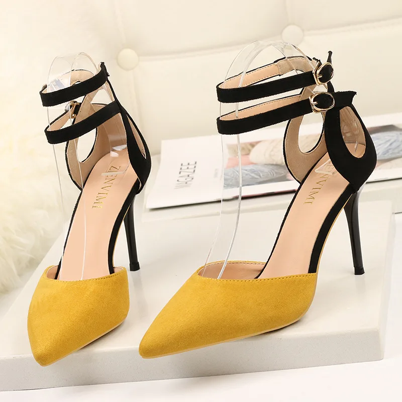 

2019 summer new fashion simple solid color high heels comfortable wild sexy Roman style women's shoes.