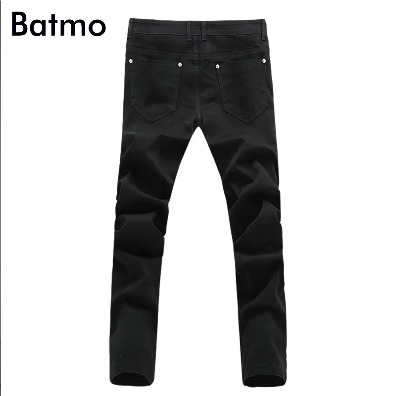 Batmo Новое поступление, высокое качество, на каждый день, обтягивающие эластичные джинсы для мужчин, мужские черные обтягивающие джинсы K92
