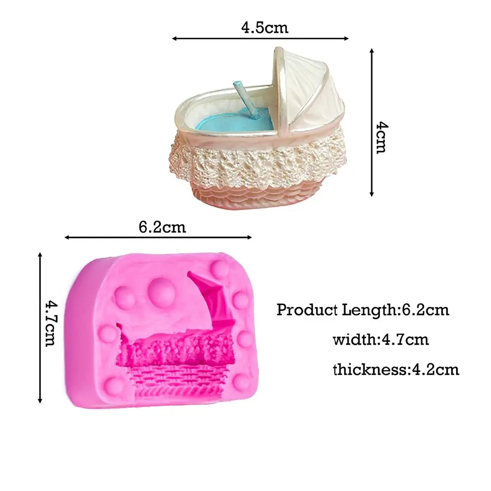 Детская коляска формы силиконовые свечи мыло плесень для кондитерских изделий шоколадный помадка торт украшения выпечки используется литье FT-1039