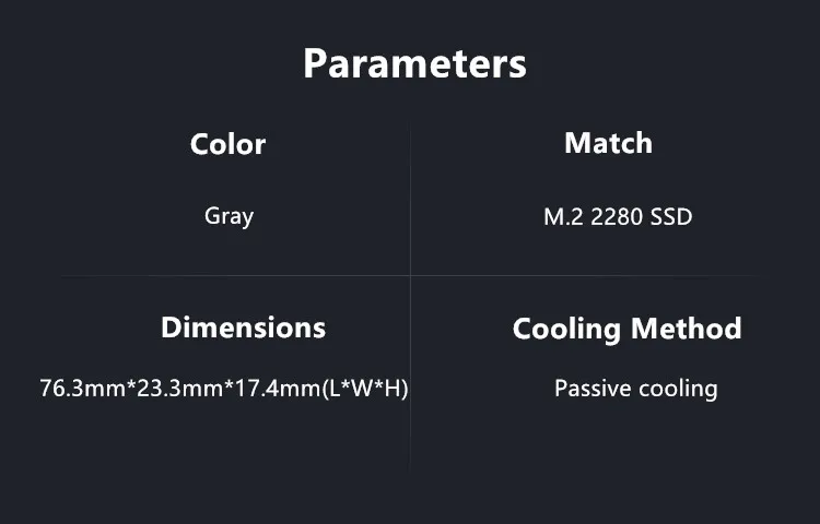 M.2 радиатор SSD кулер для M.2 2280 твердотельный жесткий диск радиатор полностью алюминиевый радиатор