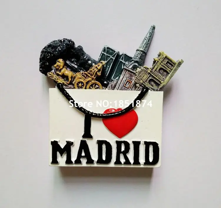 Мадрид клубничное дерево и Медведь 3D смолы магниты на холодильник Испания Туризм сувениры холодильник магнитная наклейка украшение дома