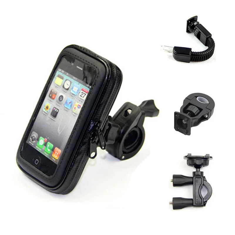 

Bicycle Motorcycle Mobile Phone Holder Moto Support for iPhone/Samsung/xiaomi/huawei/LG Smartphones GPS with WaterProof Bag