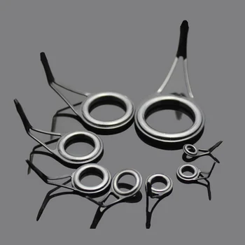 

8 Pcs Ceramic Fishing Rod Guide Tip Strong Line Repair Set Kit DIY Rings High Carbon Steel Frame WHShopping