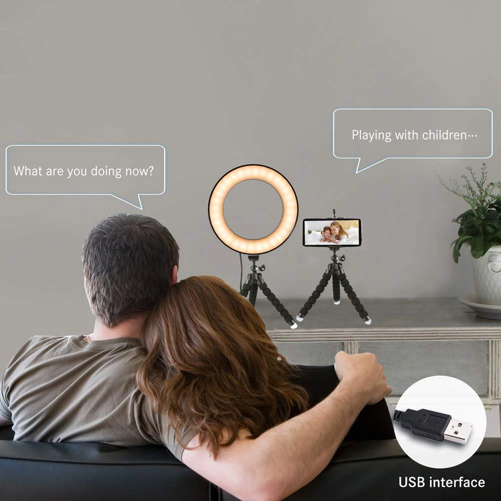 Комплект для фотосъемки светодиодный светильник-кольцо для видеосъемки студийный светильник 10 дюймов лампа для камеры с штативом для камеры держатель для телефона Подставка для осьминога