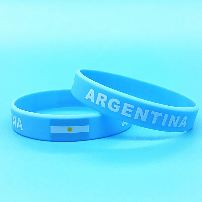 2 шт. силиконовый браслет с гравировкой в виде флага Argentina принтом Олимпийских игр