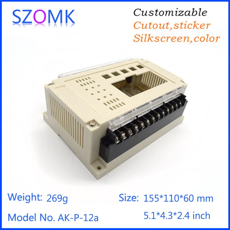 szomk plastic box for electronics project din rail enclosure with connectors terminal blocks electrical plastic outlet boxes control enclosure junction box (12).jpg