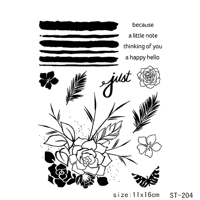 

Zhuoang Flowers and Lines Transparent Clear Stamps / Silicone Seals for DIY scrapbooking photo album/Card Making