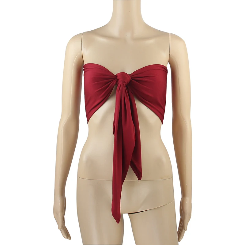 Forefair Bandage Crop Top Sexy Off Shoulder (24)