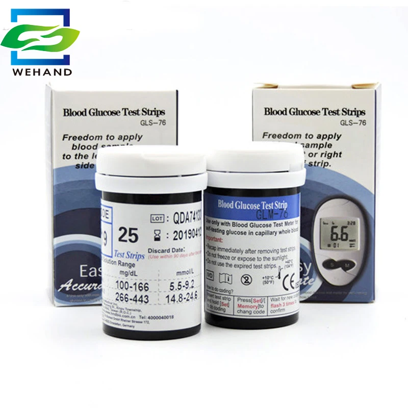 

YONGNUO 50Pcs Blood glucose strips 50pcs lancets needles for GLM-76 Blood Glucose Meter detection diabetes Rapid measurement